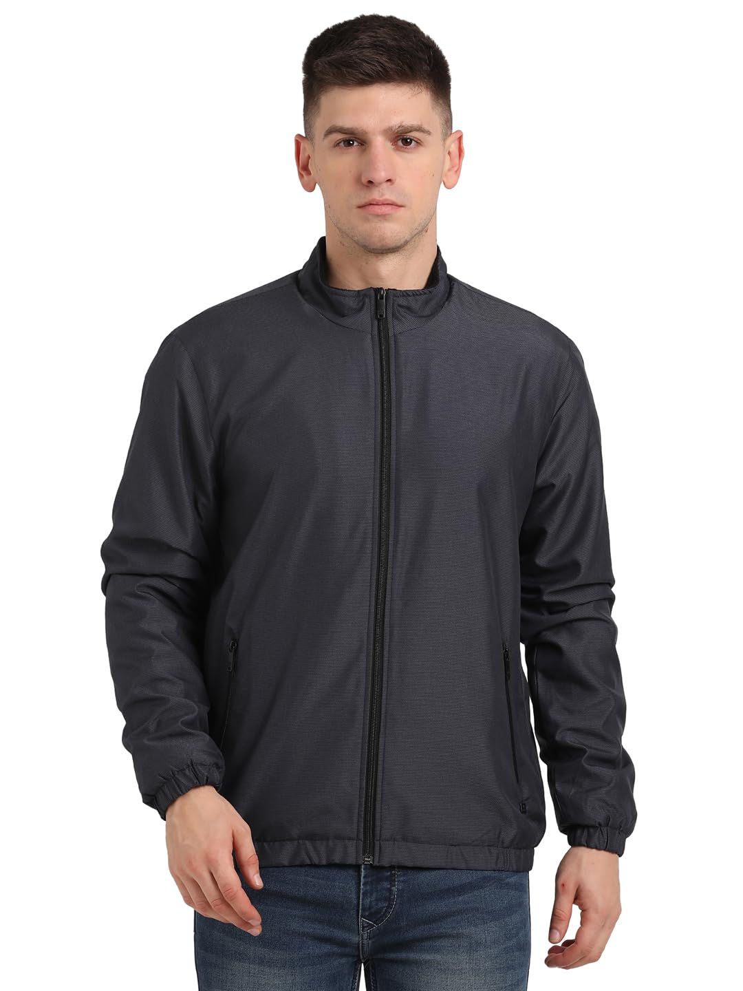 Turtle Men Solid Polyester Windcheater || Jacket for Outdoor Adventure & Casual Wear || Stylish Zipper Jacket for Men