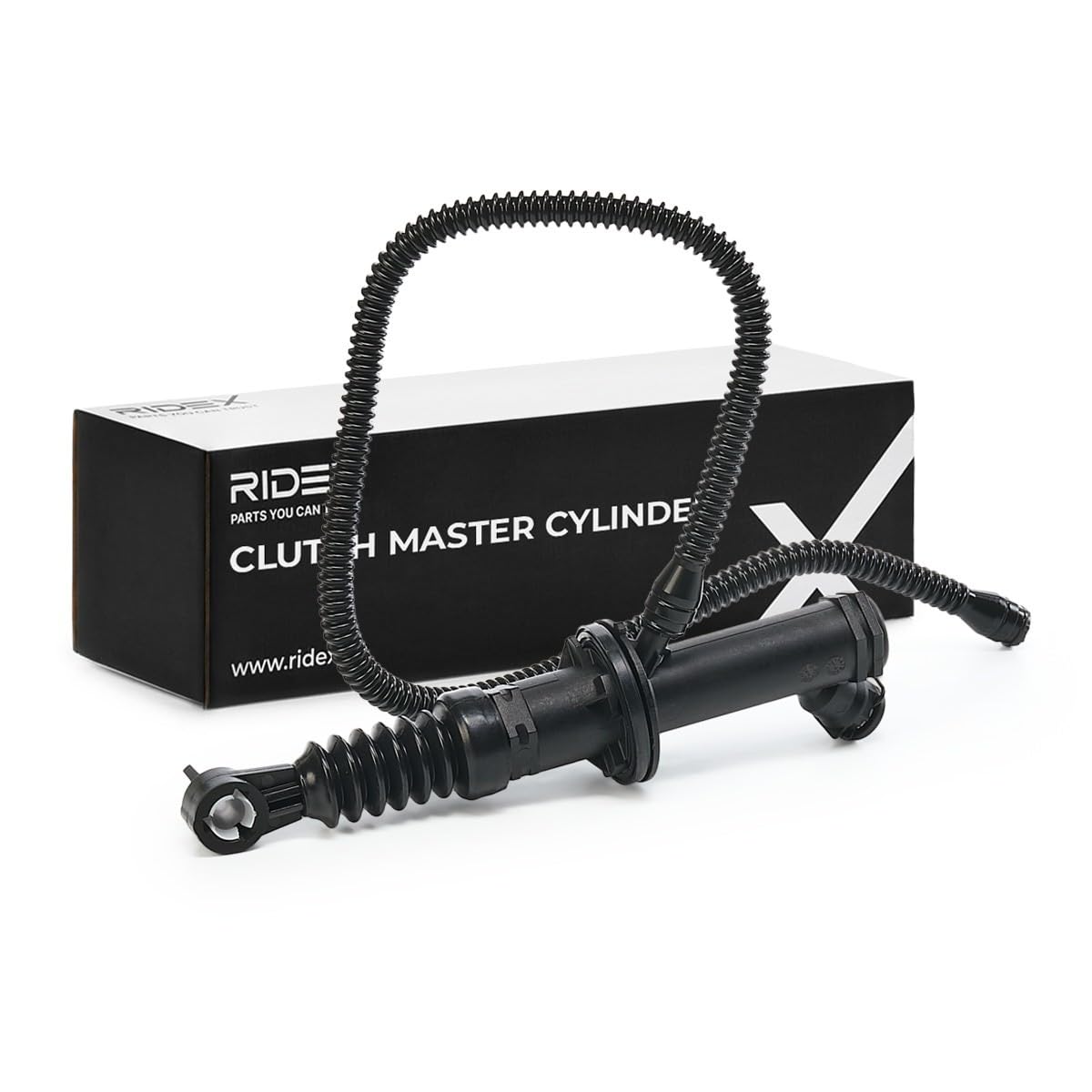 RIDEX 234M0195 Cilindro maestro embrague con cable de conexión Tuberia conexión a presión Compatible con RENAULT Clio 3 Hatchback BR0/1, CR0/1