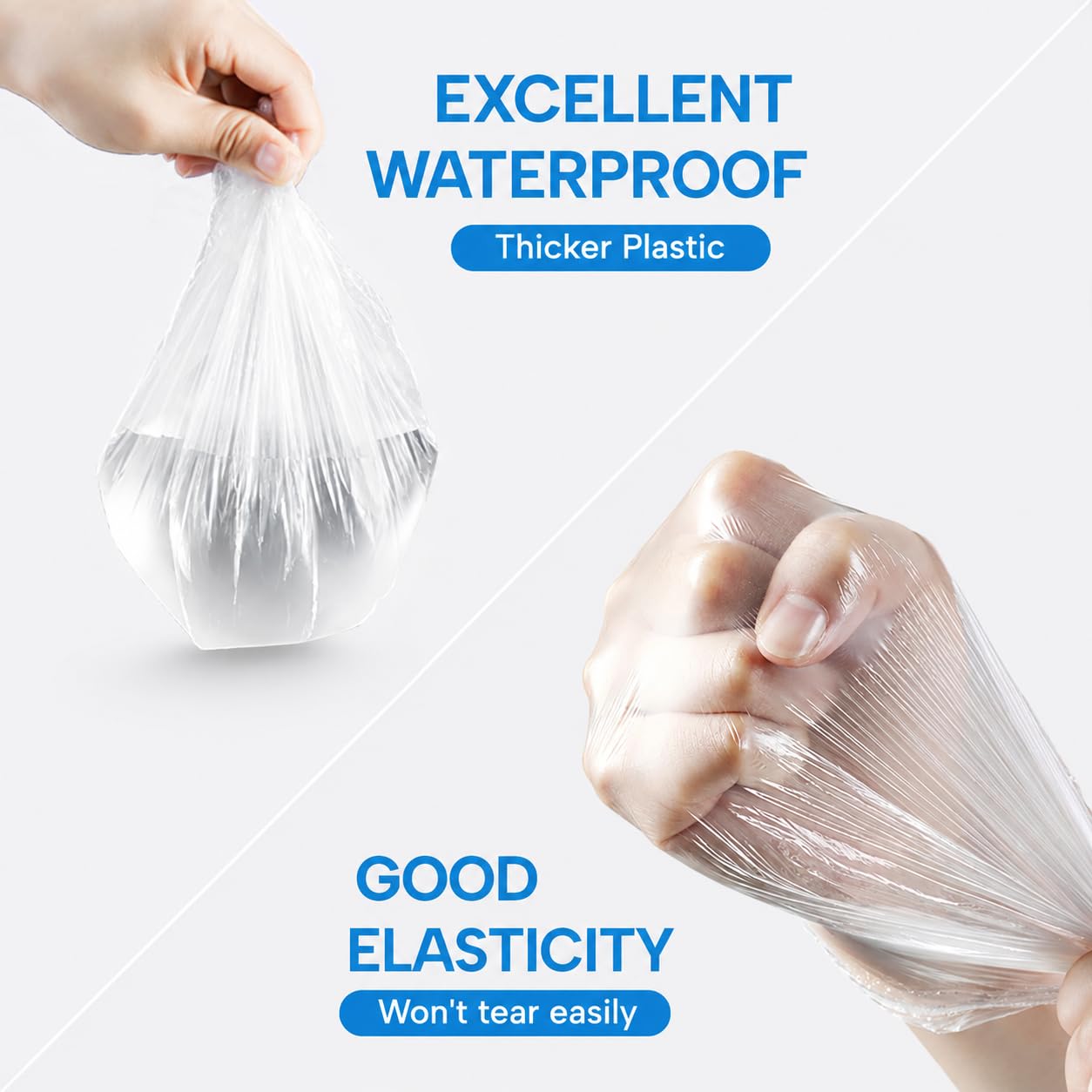 Years calm Thick Large Disposable Shower Caps for Women, 110 Pack Clear