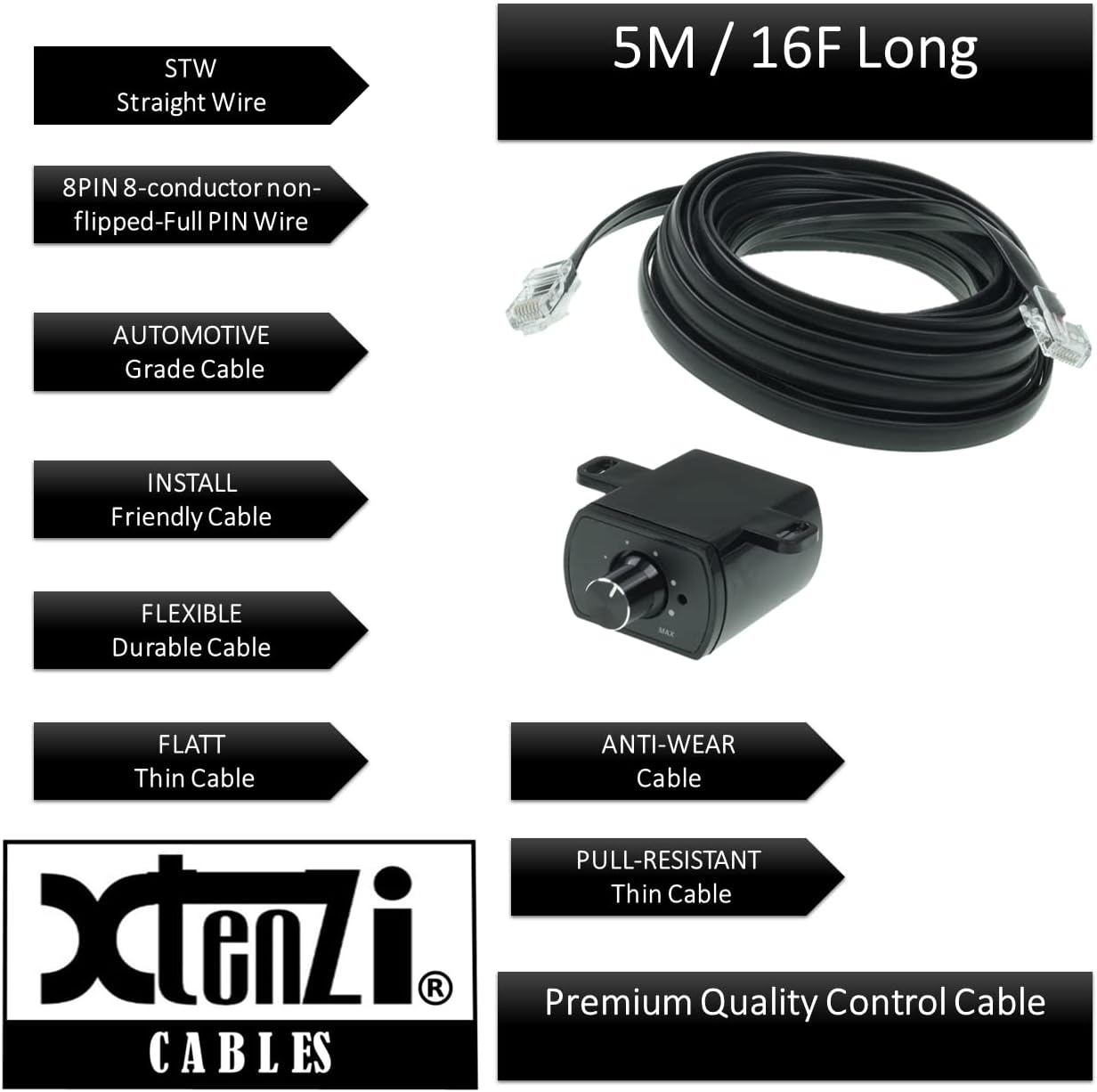 Xtenzi Bass Gain Volume Knob Control Remote XTBR14 Compatible with Hifonics Amplifiers HFR-3