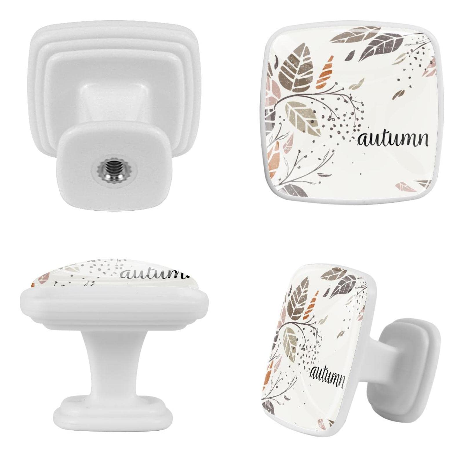 Boutons de tiroir design rétro feuille d'automne pour rafraîchir un placard moderne