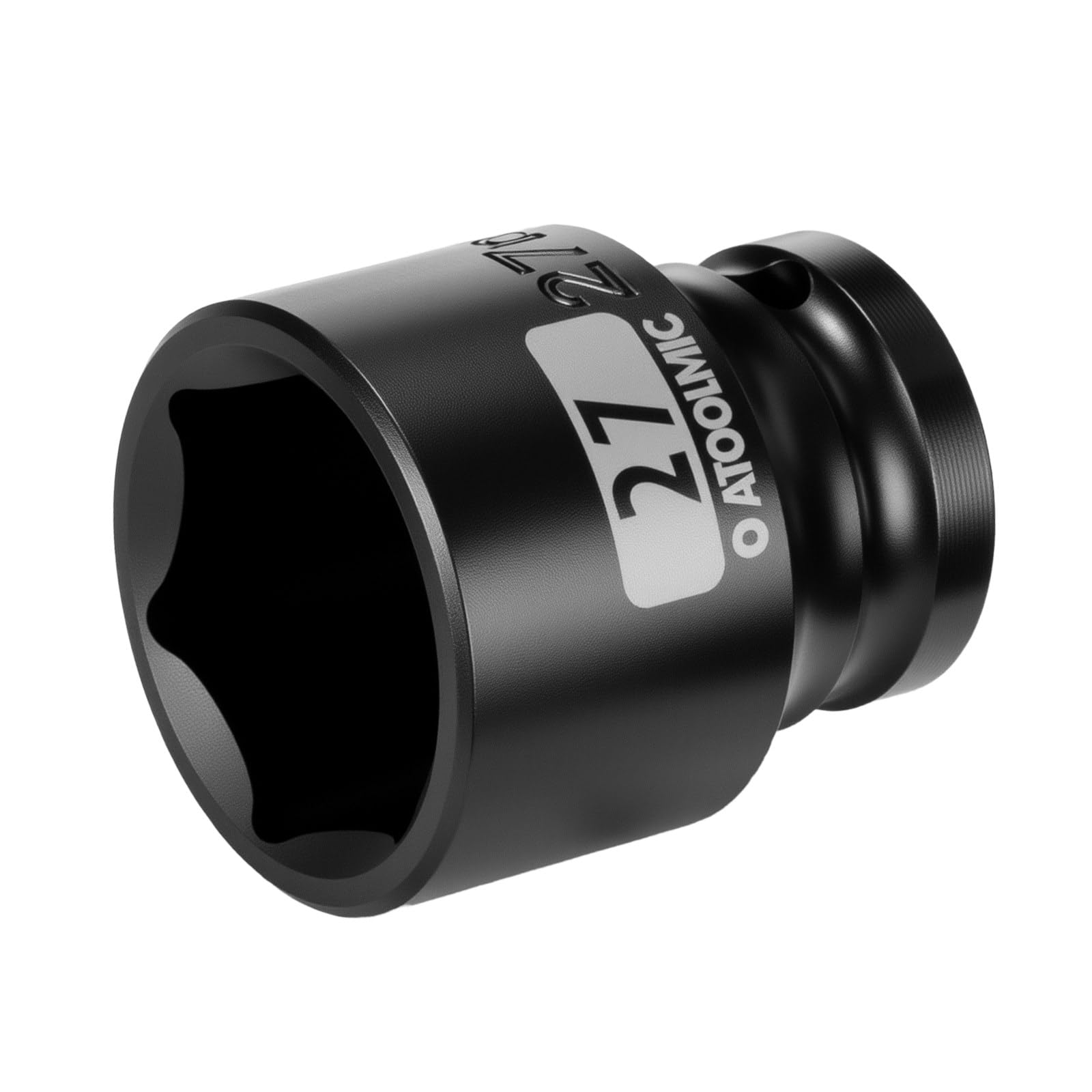 1/2 Inch Drive x 27mm Shallow 6PT CR-MO Impact Socket for Removing Axle nut