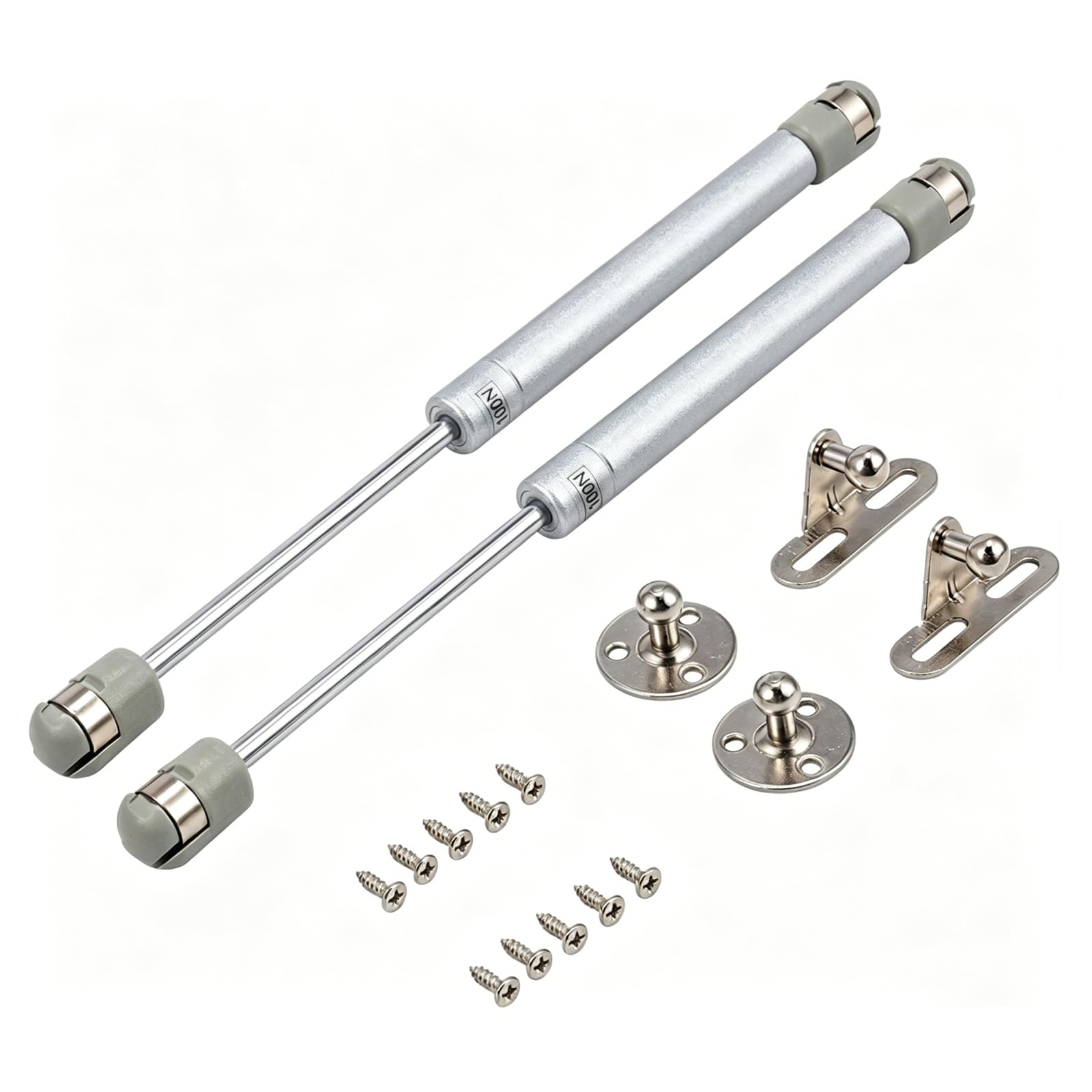 100N Gas Struts, Cabinet Door Hinges Spring Flap Support Stay Bar (2 Set)