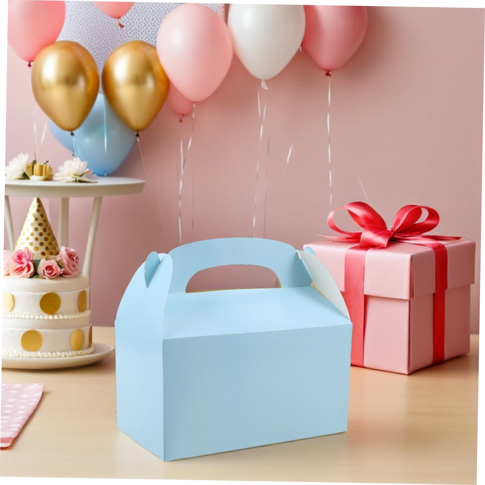 Zerodeko Caja de Papel para Fiestas con Asas, 50 Piezas, Cartón 250 G