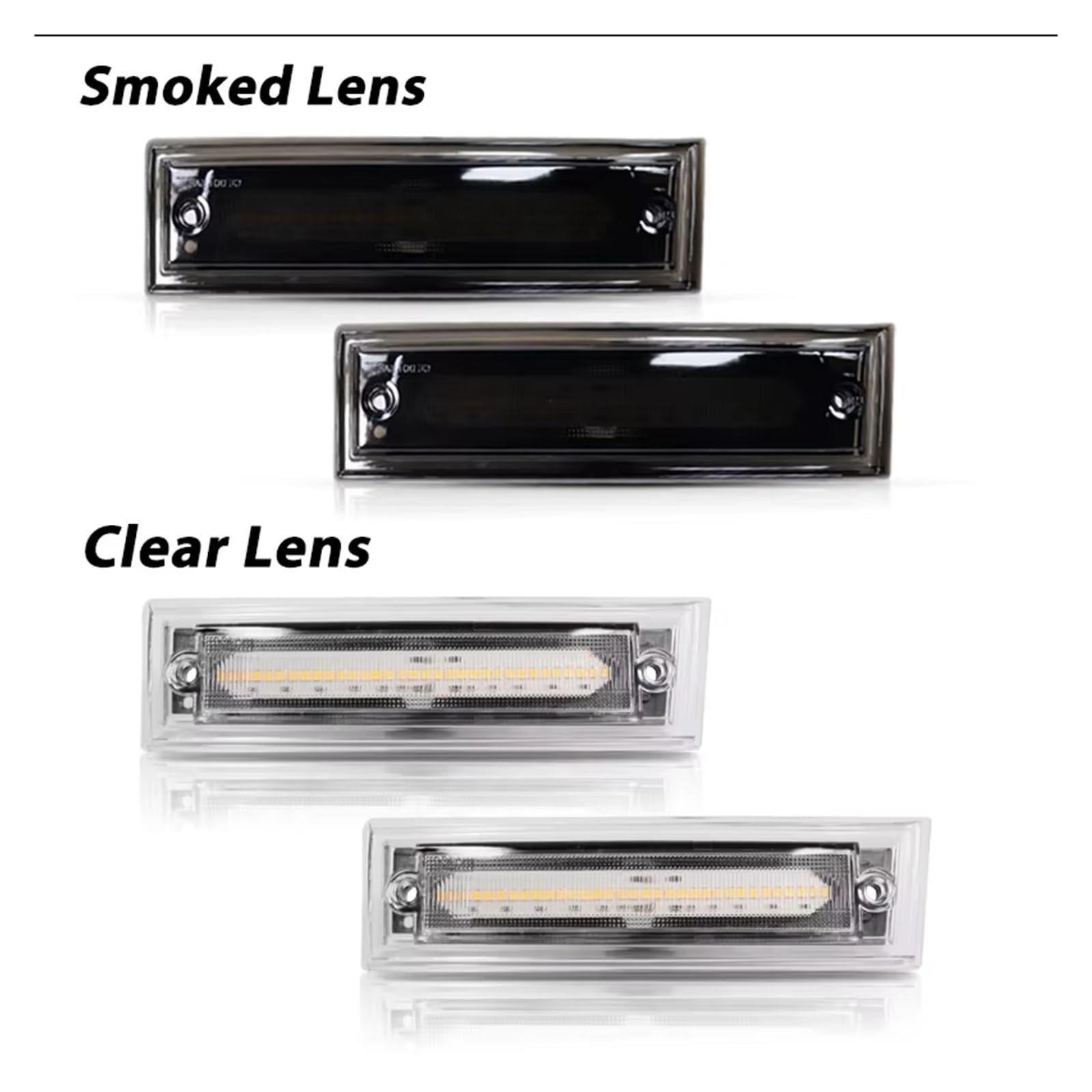 Intermitentes Coche Para Toyota Para Tacoma Para 2WD 2001-2004 2 Uds Luces LED Secuenciales Señal Giro Parachoques Delantero Ámbar Con DRL Blanco(Clear Lens)