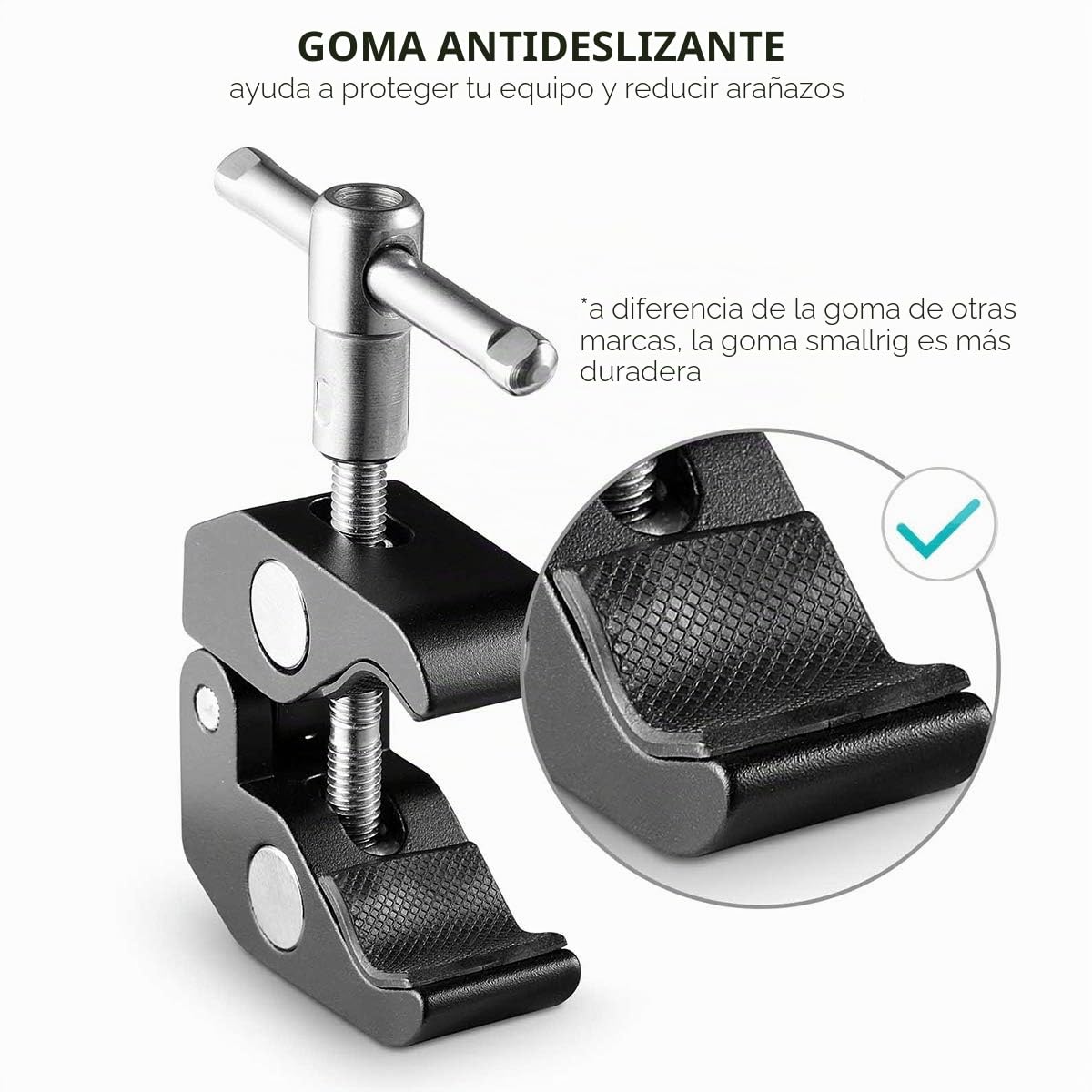 SMALLRIG Brazo Magico 5 Pulgadas con Super Clamp Pinza, Carga 2.5kg de Aleación de Aluminio para Monitor y luz LED - KBUM2730