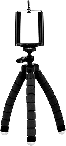 Conext Link Soporte universal ajustable para teléfono con trípode de pulpo para cámara de iPhone (negro)