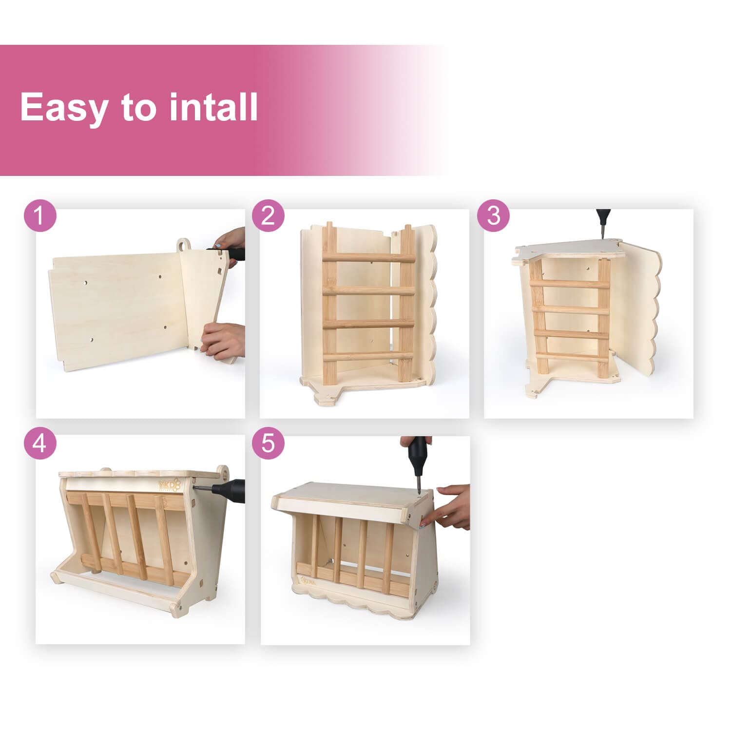 Pet Wooden Hay Feeder for Rabbits, Guinea Pigs, and Chinchillas - Alfalfa Timothy Dispenser, Less Wasted Small Animals Manger (Hanging Large) - image 4
