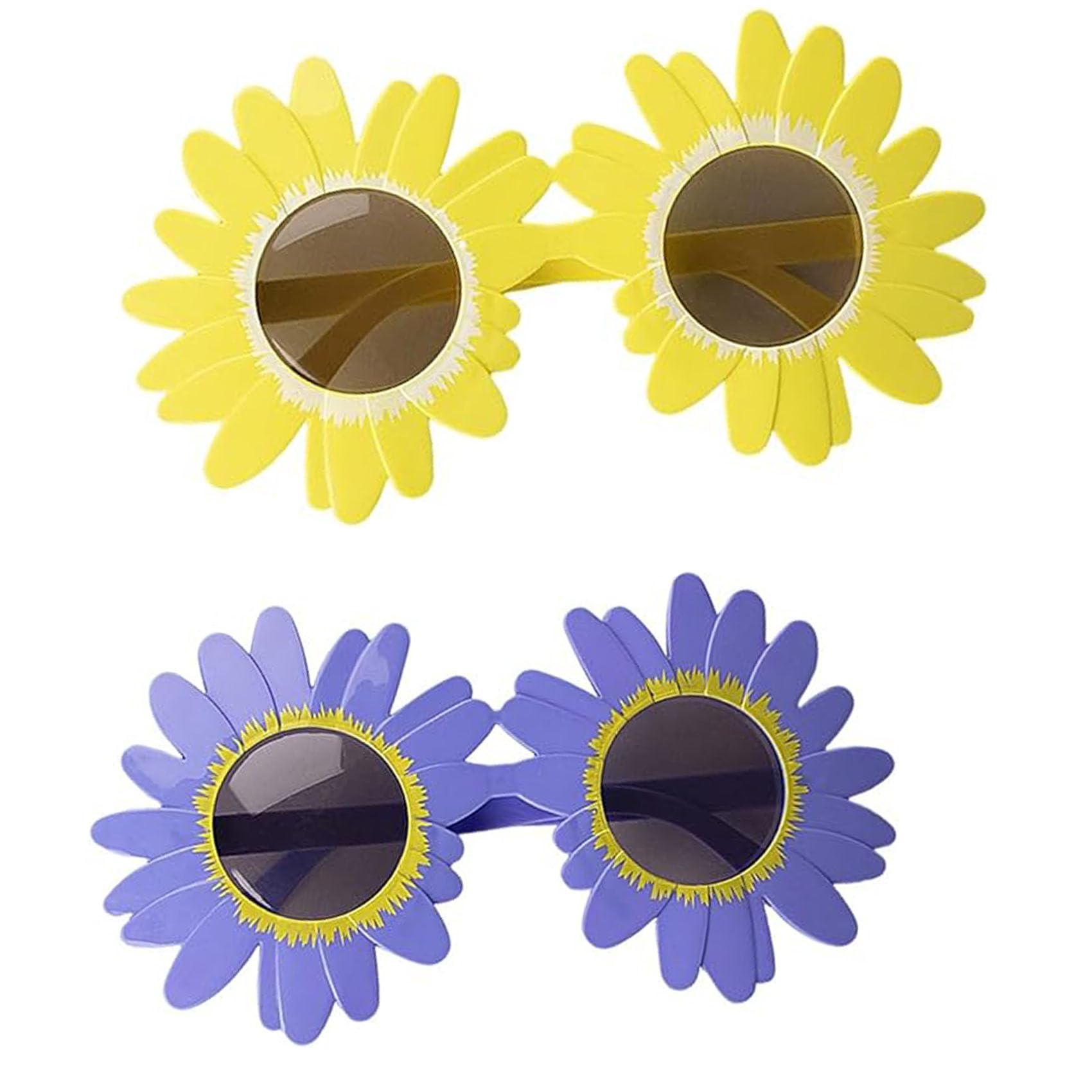 Art the Clown Sunflower Glasses, Sunflower Daisy Glasses, Adult Halloween Role Play, Multicolor (2pcs-Z)