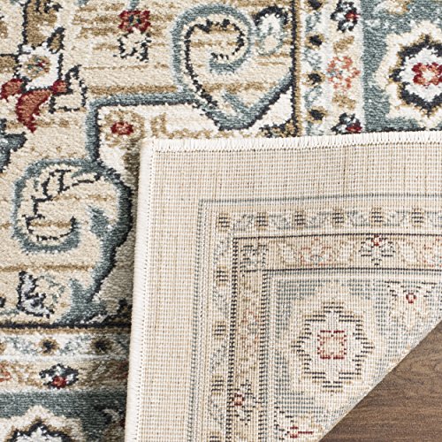 Tapete decorativo rectangular 8' x 10' beige y crema miniatura 4