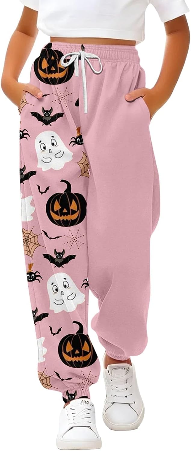 Halloween Jogginghose Kinder Mit Skelett Muster - Elastische Sweatpants Mit Kordelzug | 3-14 Jahre
