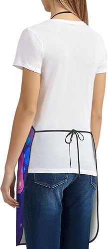 Miniatura 4 de Delantales de setas mágicas psicodélicas moradas hippie, delantales impermeables para chef, delantales con babero para mujeres, hombres, cocina,