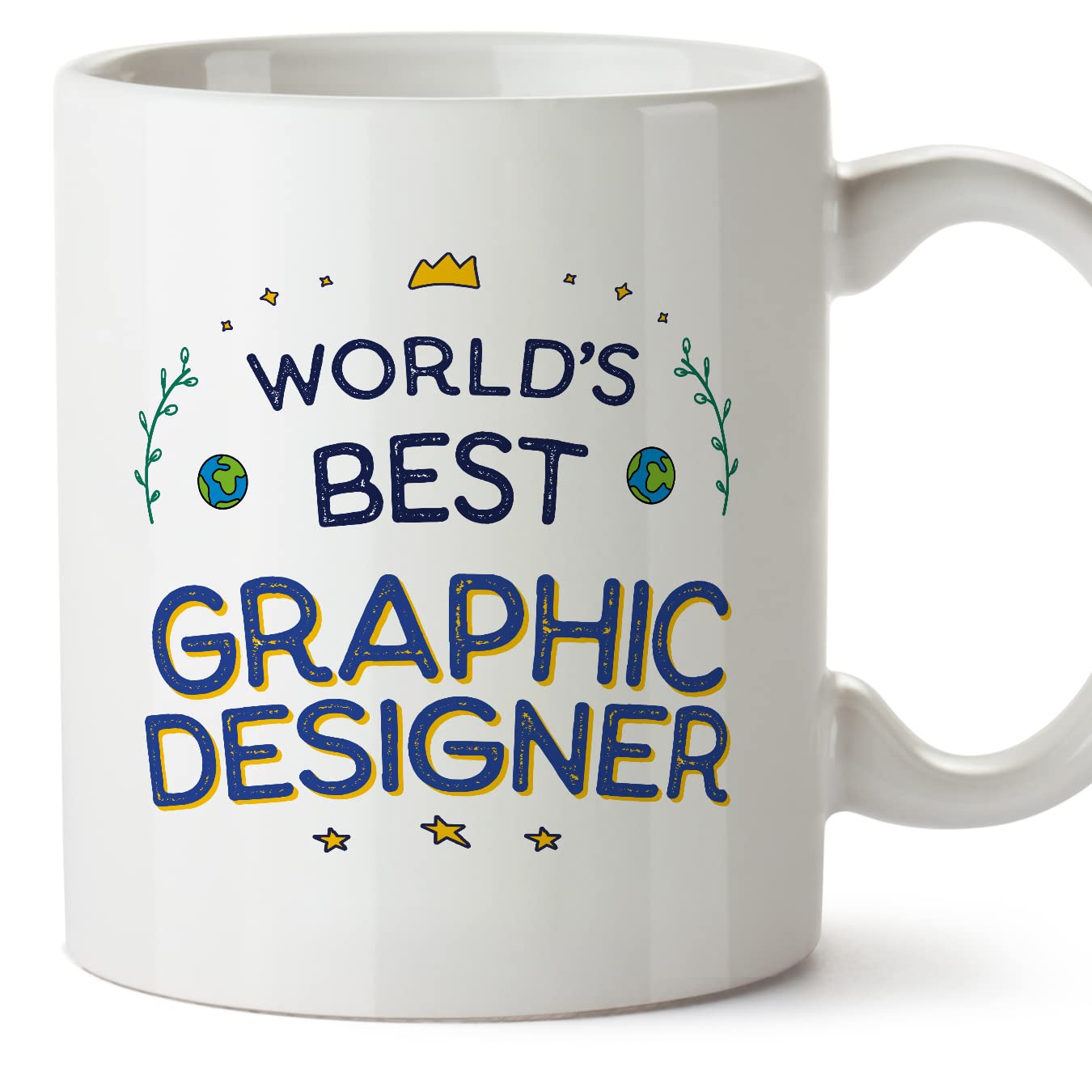 MUGFFINS Graphic Designer Mug - in English - World's Best - Funny Gift for Colleagues - Ceramic 11oz Mug โ image 1