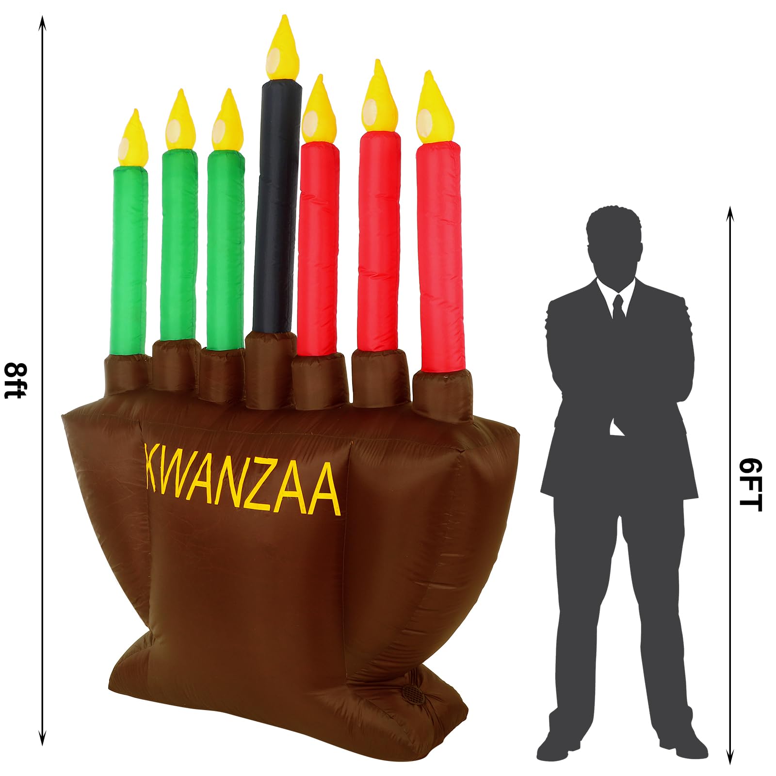 Kwanzaa Menorah Inflatable Decoration 8ft African