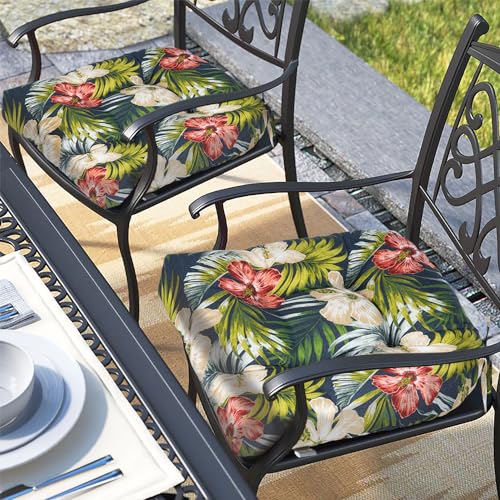 Magpie Fabrics Outdoor/Indoor Tufted Seat Cushion with...