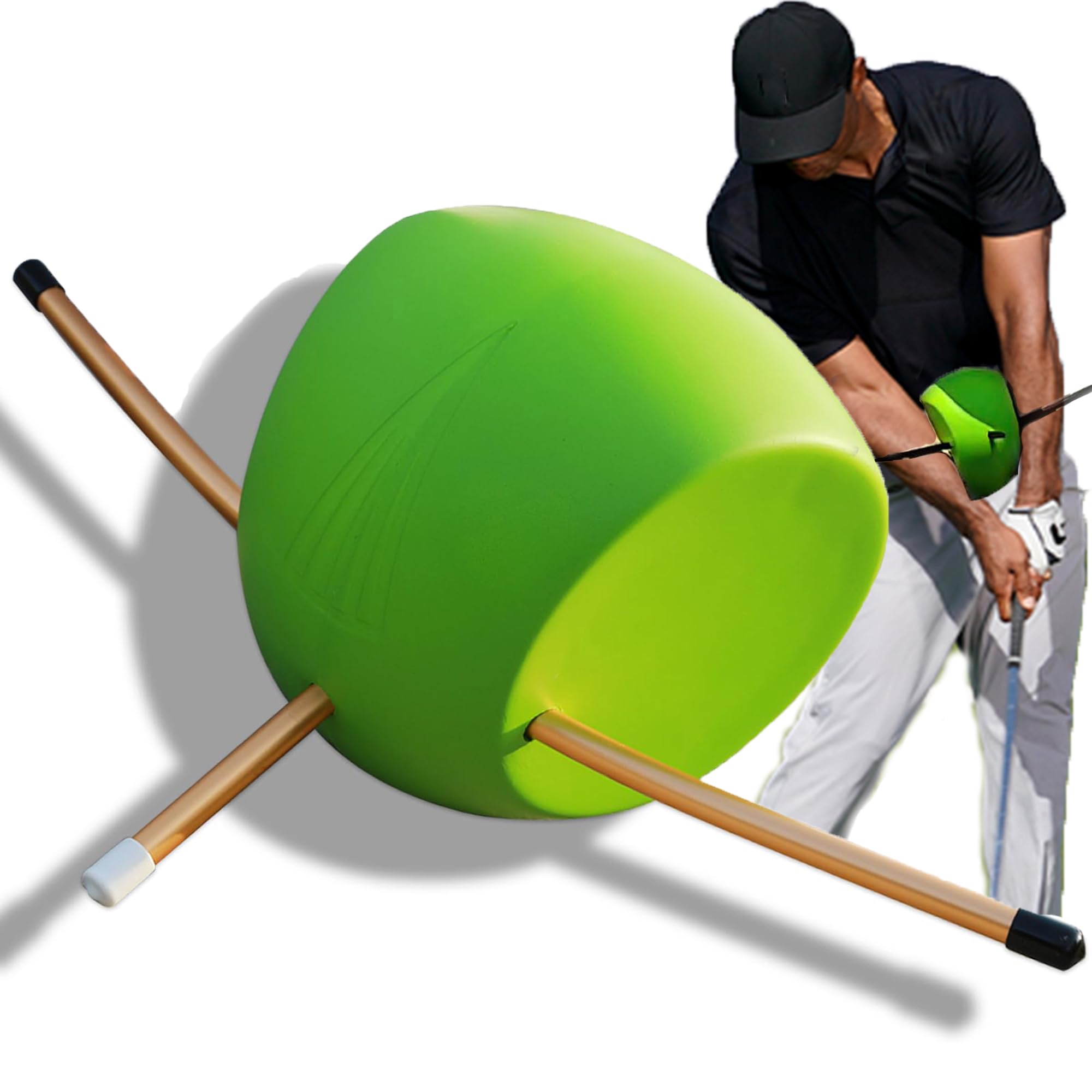 Golf Swing Training Aid - Golf training aids in Improving Hand Positioning， Golf swing trainer-Unique Alignment Rod Head - Helps Train Proper Swing Mechanics, Arm Structure, Sure Set, and Alignment