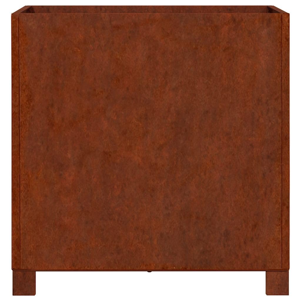 vidaXL Jardinières avec Pieds 2 pcs, Bacs à Fleurs, Pots de Plantes, Lits Surélevé, Décorations de Jardin Terrasse Patio Balcon, Rouillé Acier Corten