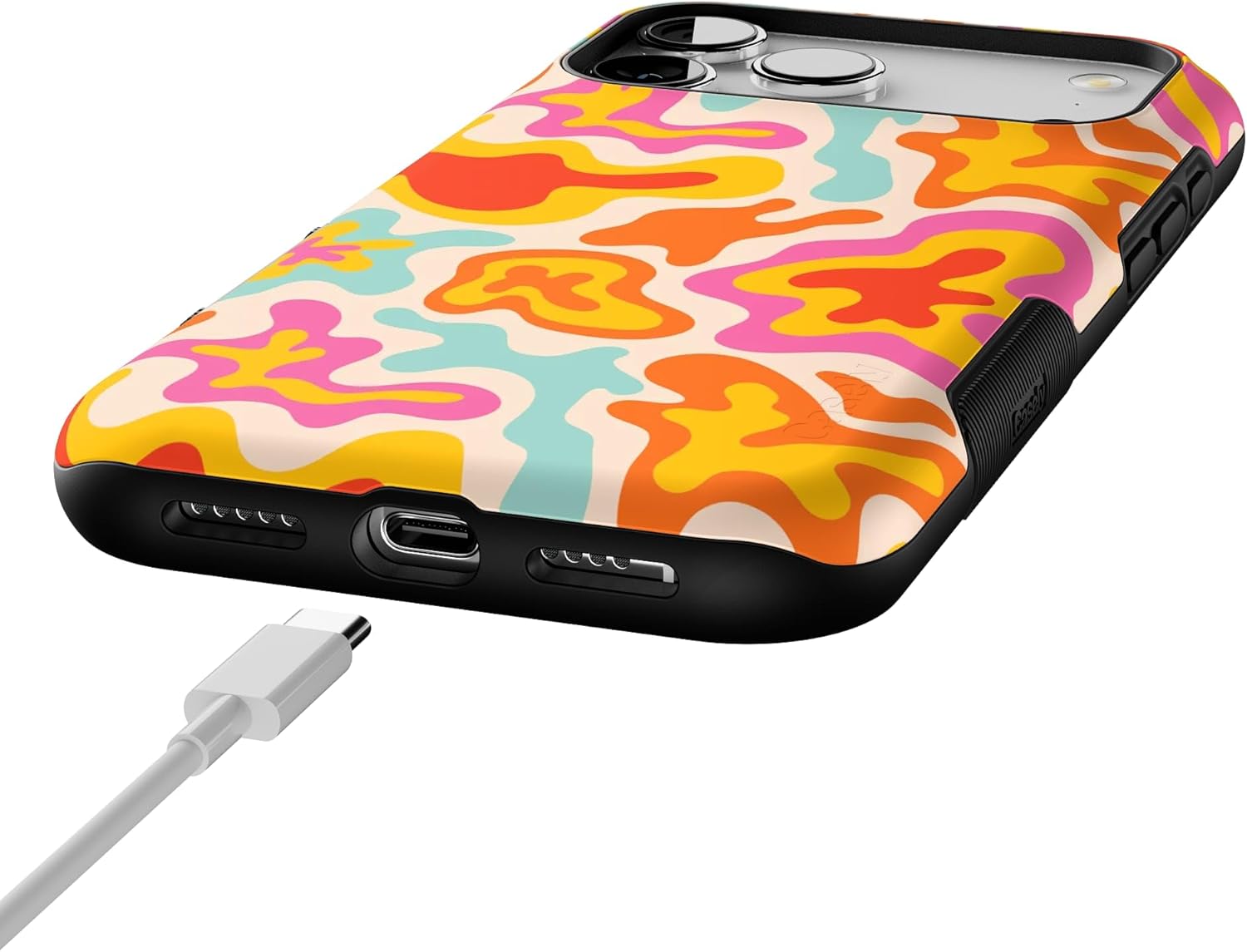 Casely iPhone 17 Pro Max Case | Tropical Color Splash | Abstract Retro | Bold Protective Design | Compatible with MagSafe