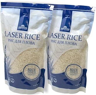 ARASHAN Laser Uzbek Rice – Premium White Long Grain Rice (2 LB / 907Gram) | Perfect for Pilaf, Plov, and Central Asian Cuisine 2 pack