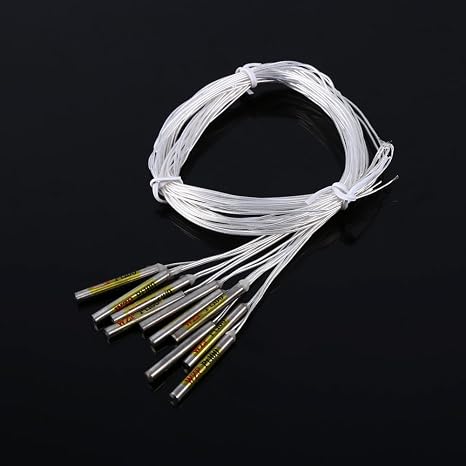 10pcs PT100 Temperature Sensor Probe, Temperature Probe, PT100 Waterproof Sensor Probe for Temperature Controller
