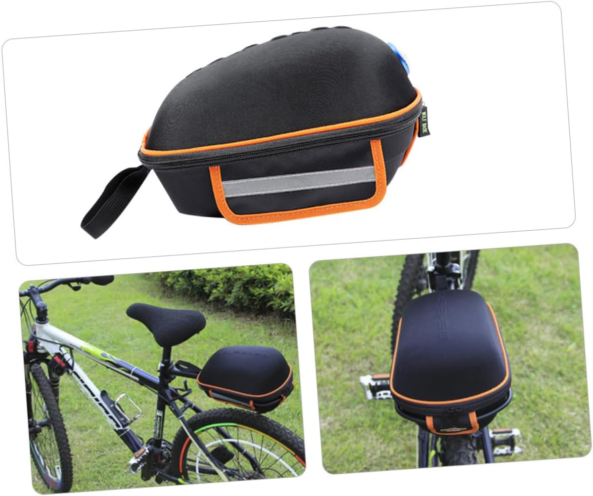 Kisangel 1pc Backseat Shelf Bag Large Capacity Cycling Tail Bag for Bike Racks Portable Design for Men and Women Easy Installation and Unloading for Daily Riding and Trips