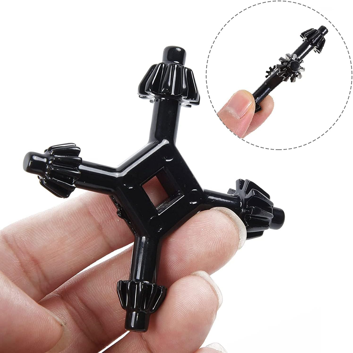 Gadgetool 2 szt. 4 w 1 uchwyt wiertarski klucz wiertarski klucz wiertarski klucz klucz klucz wiertarski do zaciskania wiertarki uchwyt uniwersalny kombinacja ręka 3/8 1/2 3/4 1 cala klucz do uchwytu (L+ S)