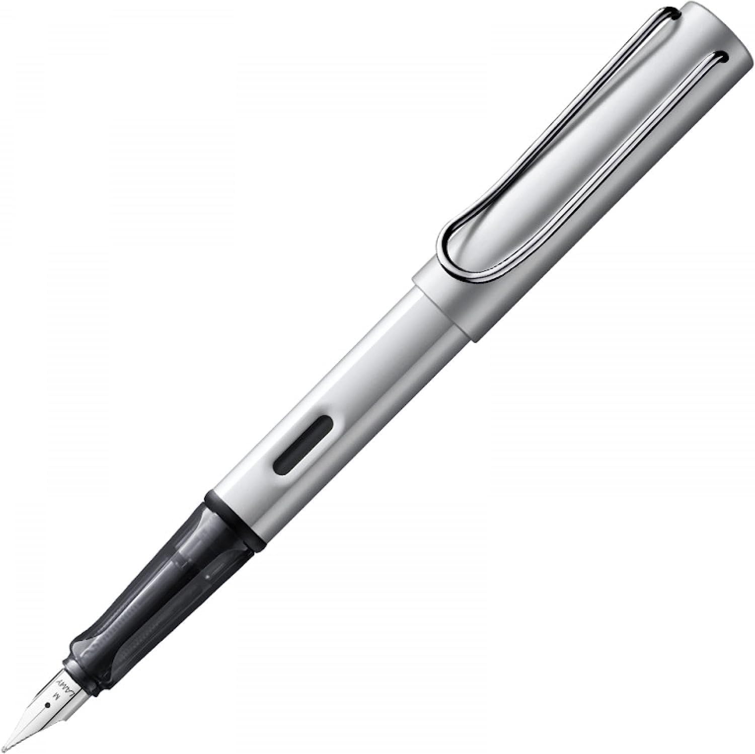 Lamy AL-star 025 Fountain Pen - Aluminium Fountain Pen in Light Silver with Transparent Grip and Steel Nib - EF Nib Size 1 Piece (Pack of 1)