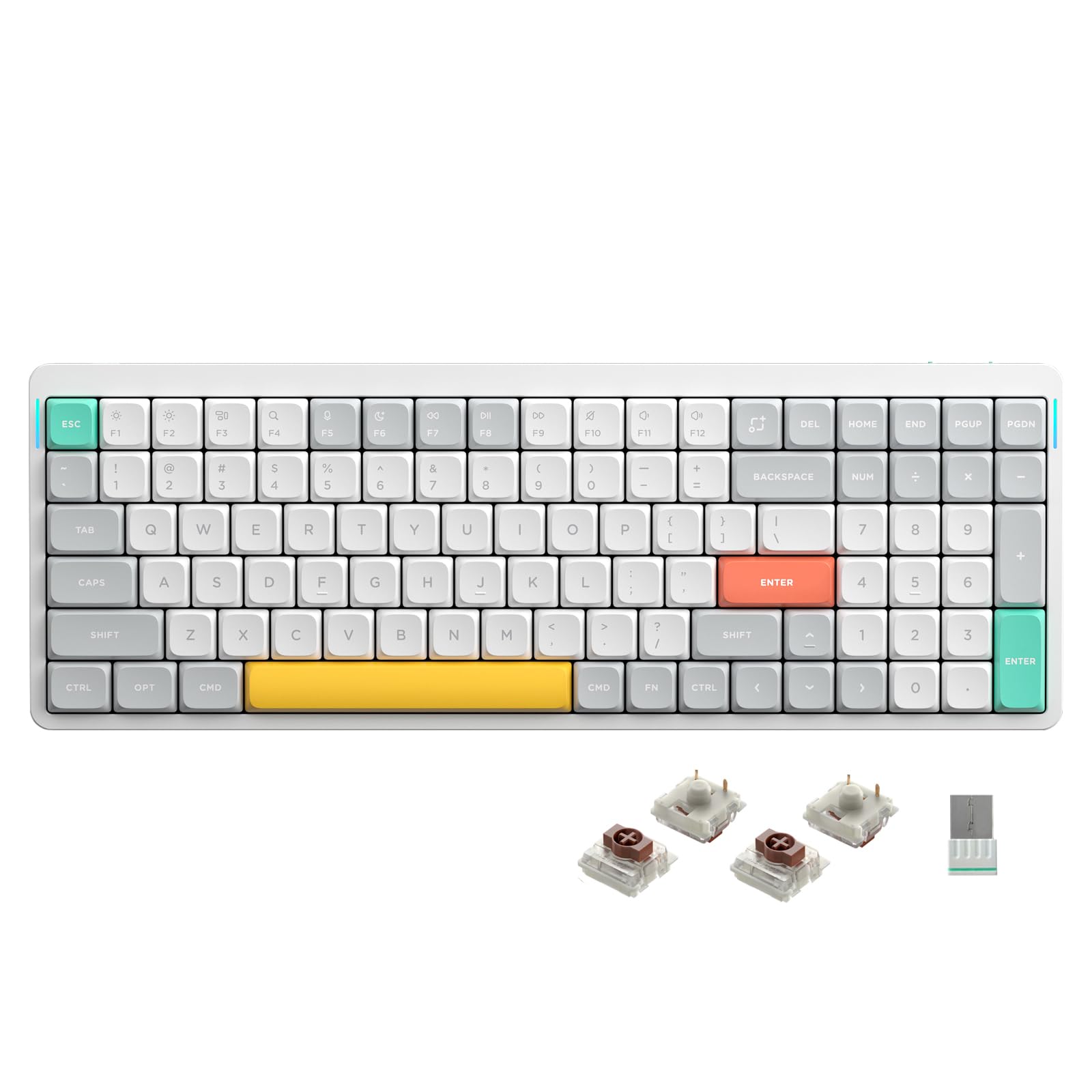 Amazon.com: nuphy Air96 V2 Wireless Mechanical Keyboard,100 Keys