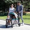 Jeep Sport All-Terrain Stroller Wagon by Delta Children - Includes Canopy, Parent Organizer, Adjustable Handlebar, Snack Tray & Cup Holders, Grey/Blue Moon