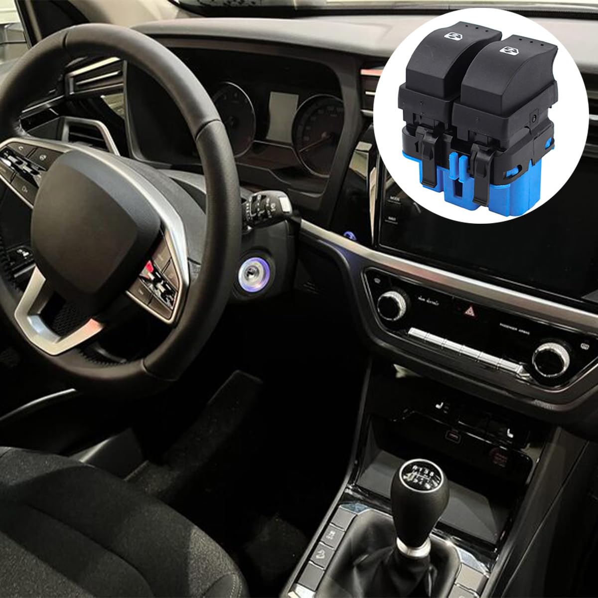 Interruttore alzacristalli elettrico anteriore adatto per Renault Trafic Master compatibile con Nissan NV400 Primastar Opel Vivaro 8200108269 93858938 4417286