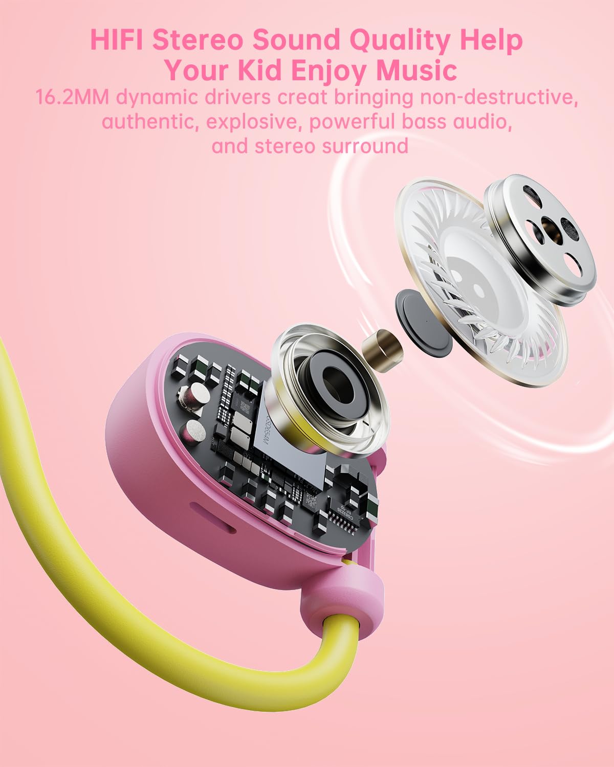 Mehomeli Auriculares para niños para la escuela, conducción de aire, auriculares de oreja abierta, cable de 3.5 mm, ultra cómodos, diseño ergonómico y ligero, perfectos para la escuela y actividades
