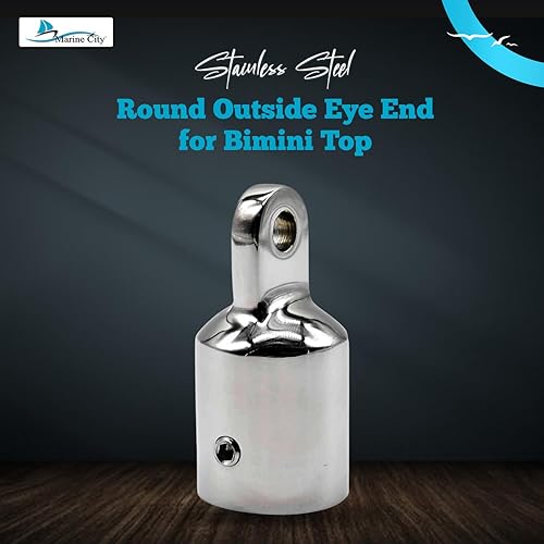 Miniatura 2 de MARINE CITY Extremo exterior redondo de acero inoxidable de grado 316 para Bimini Top 1 pulgada para marines - Barcos - Barcos - Yates