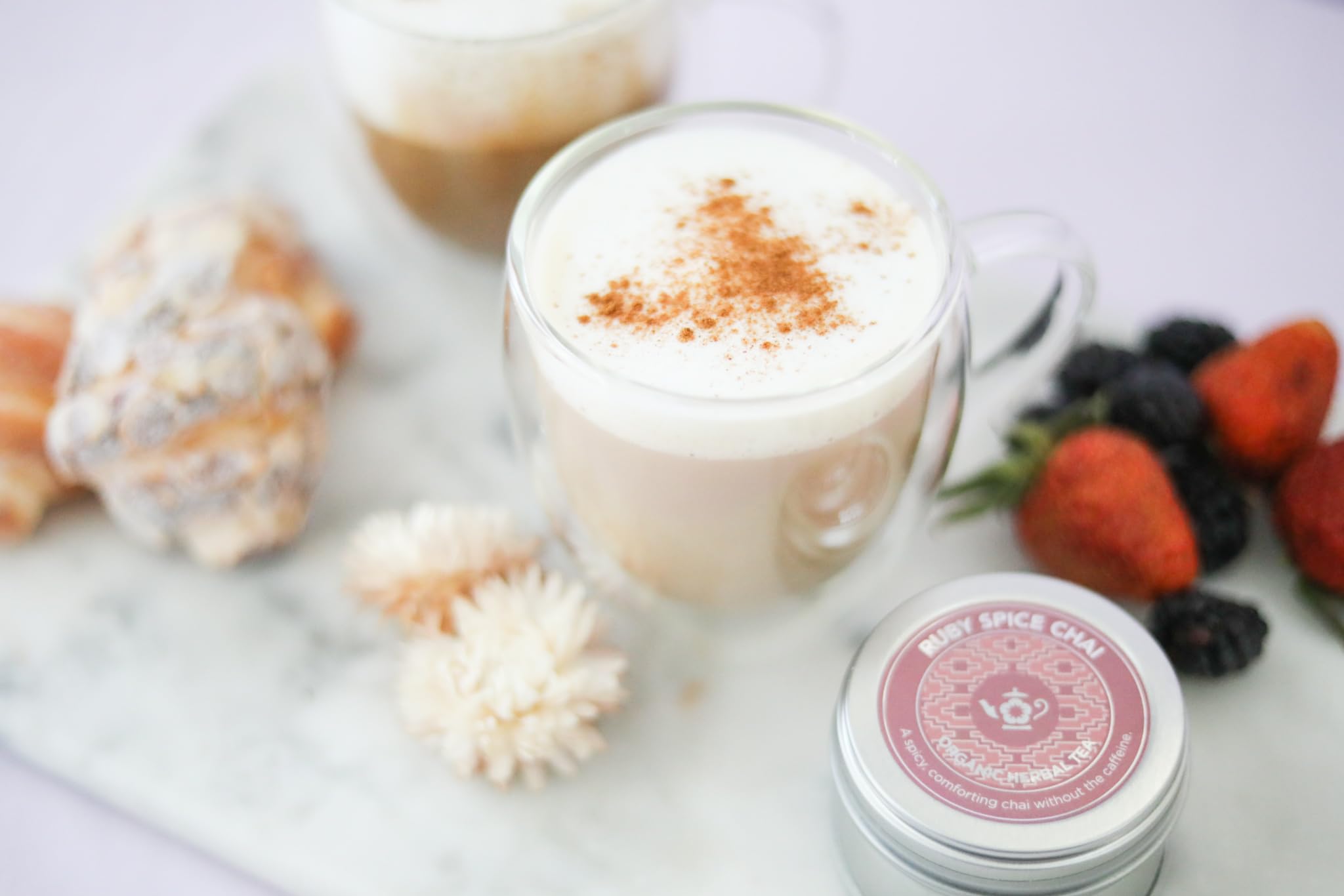 TEABLOOM Doppelwandige Tassen - 8oz / 250ml - Set mit 4 isolierten Glasbechern für Tee, Kaffee, Espresso und mehr - Clarity Gläser