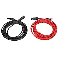 Vista 9 de Cable adaptador solar, 1 par de cable de panel solar de 12 AWG con conector adaptador solar, cable de extensión solar, cable fotovoltaico resistente