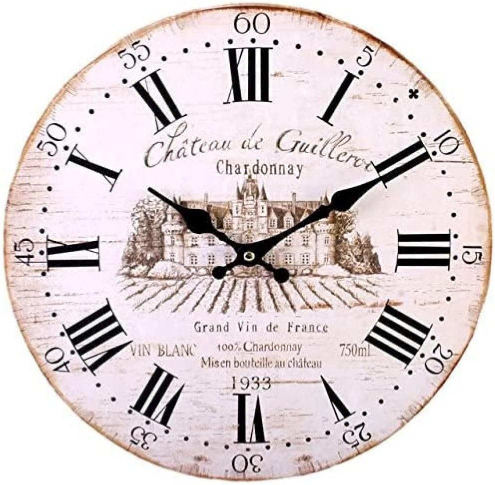 Something Different Wholesale Clock, Wood, Multicolor, 34x34x0.4 cm