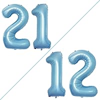 Vista 328 de GOER Globos con el número 80 para decoraciones de fiesta de cumpleaños número 80, globos de helio de aluminio jumbo de 42 pulgadas para 80 Oro rosa