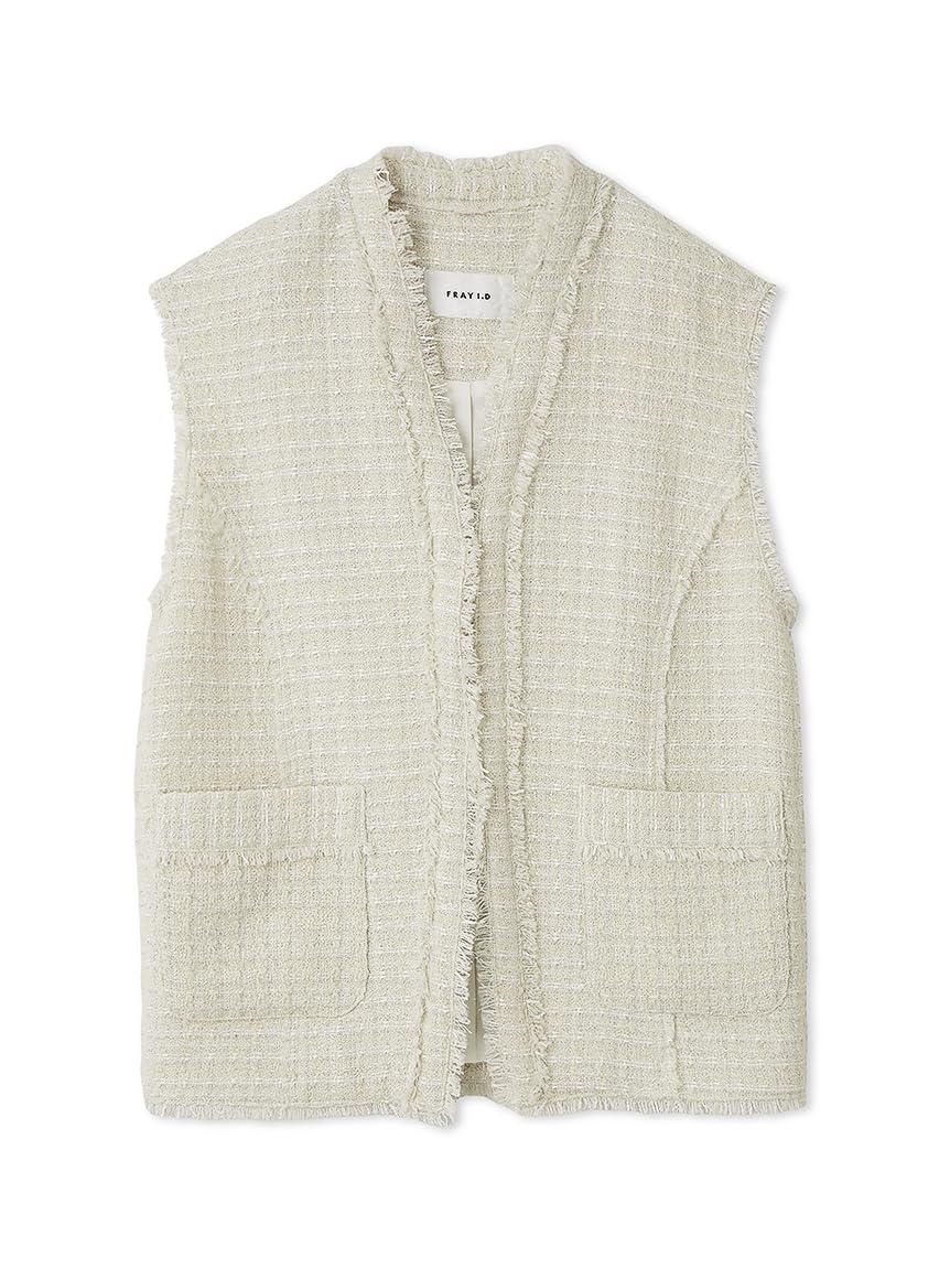 Amazon | [フレイ アイディー] ラメツイードノーカラージレ FWFJ254102