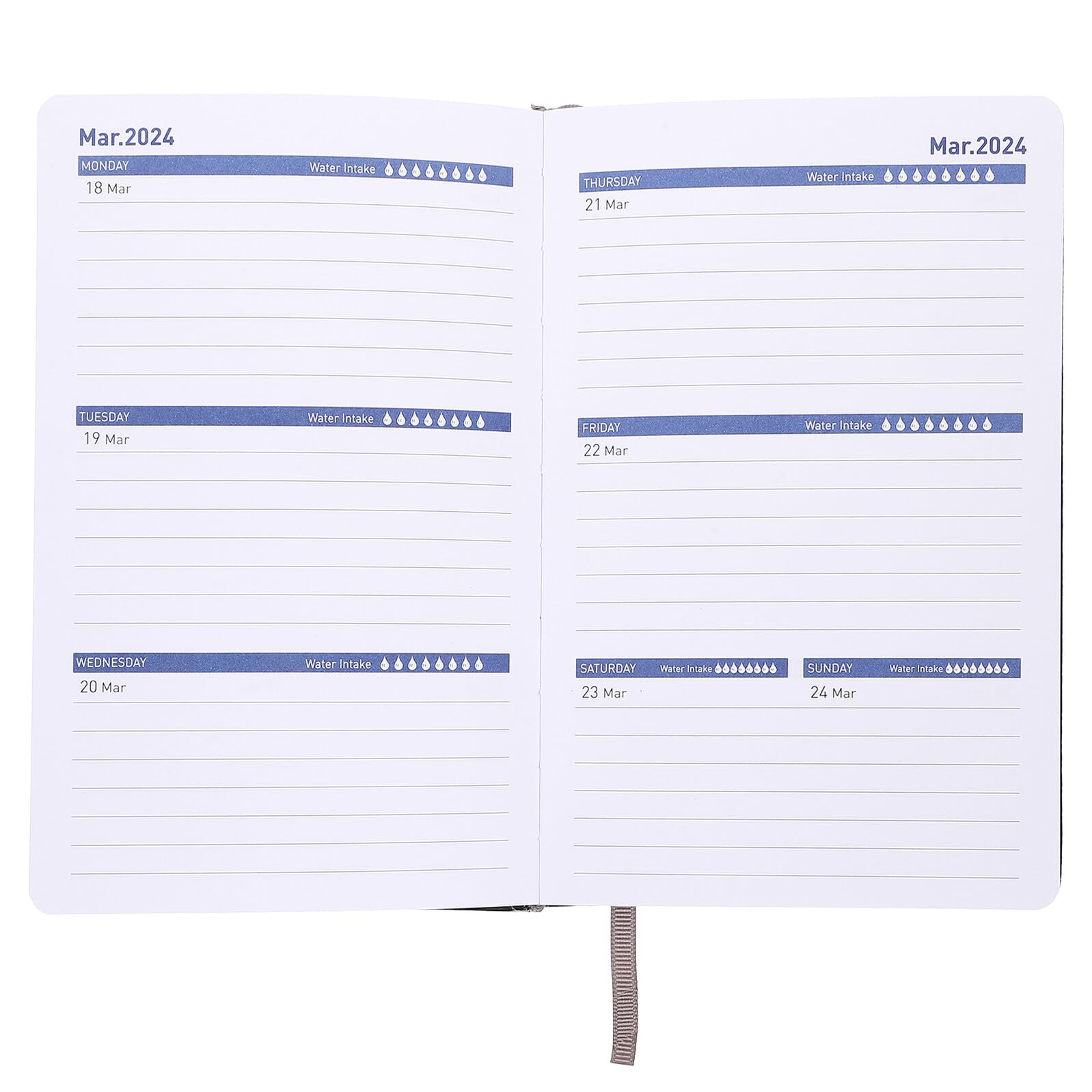 3 Piezas Cuaderno de Notas Planificador A5 Gris 18 Meses 2024-25 Cuaderno Diario Multifunción Pu para Oficina y Planificación Semanal