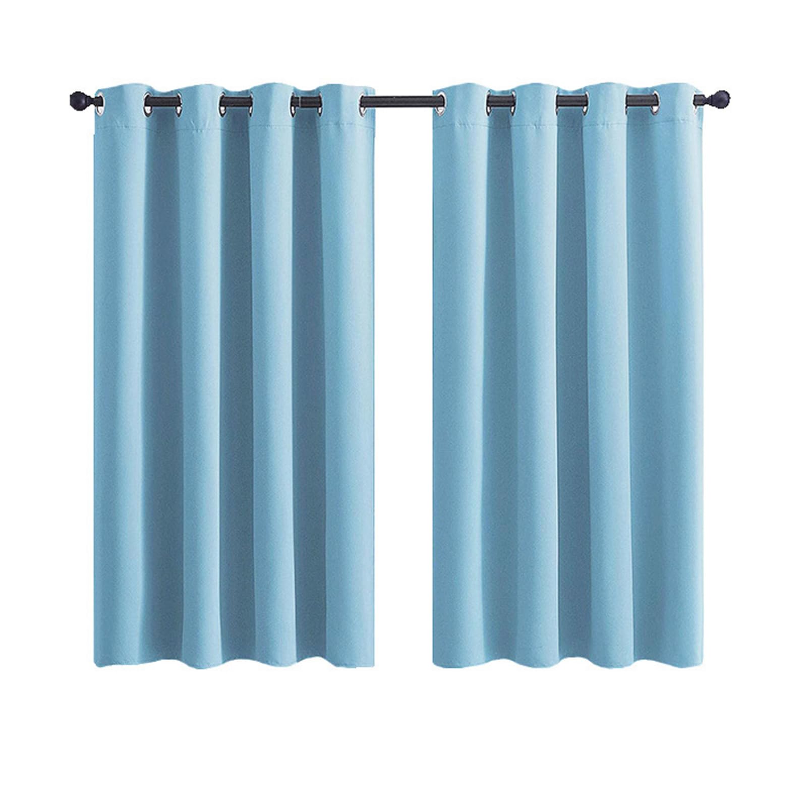 Rideau occultant isolant thermique bleu 215 x 145 cm à œillets