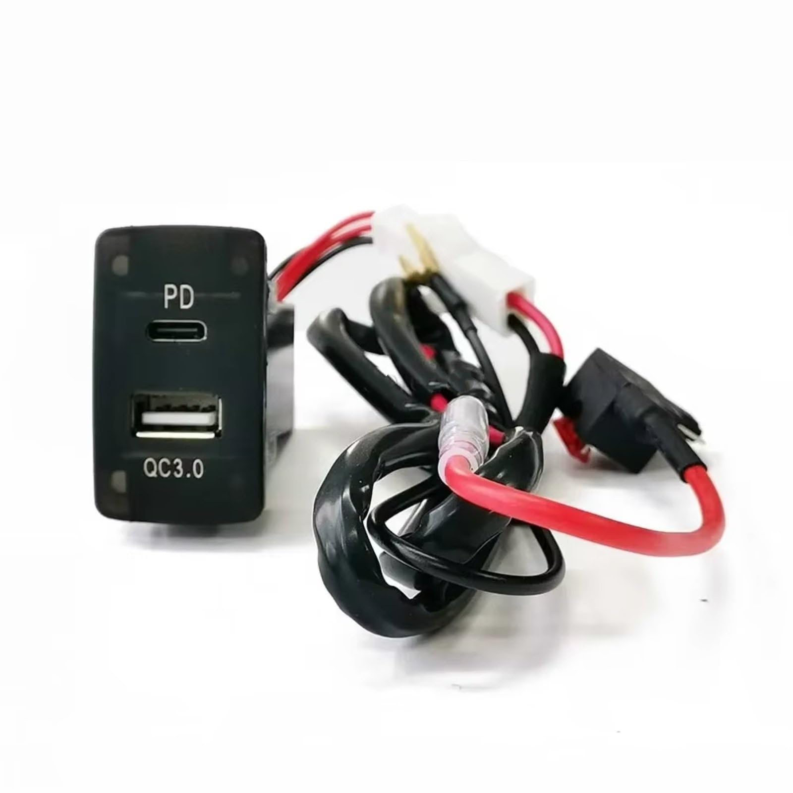 Compatible Avec Fit 2008-2013 Double USB PD QC3.0 Adaptateur De Charge Rapide Interrupteur De Sortie 12 V 24 V Étanche Remplacement Haute Vitesse Prise USB