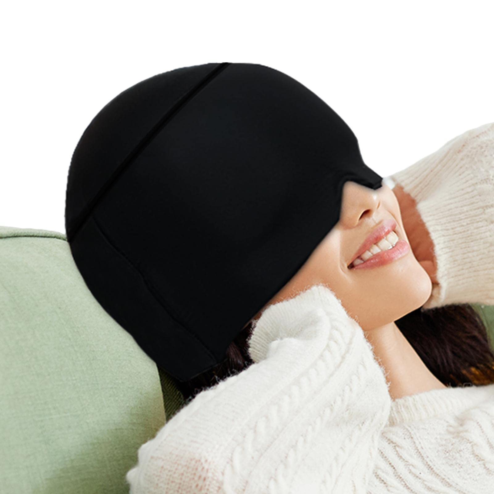 Sombrero para Dolores de Cabeza - Paquete de Cabeza de Hielo de migraña de 360 Grados | Cómodo y elástico para Alivio de migrañas y Dolores de Cabeza, Gorro de Dolor de Cabeza para frío