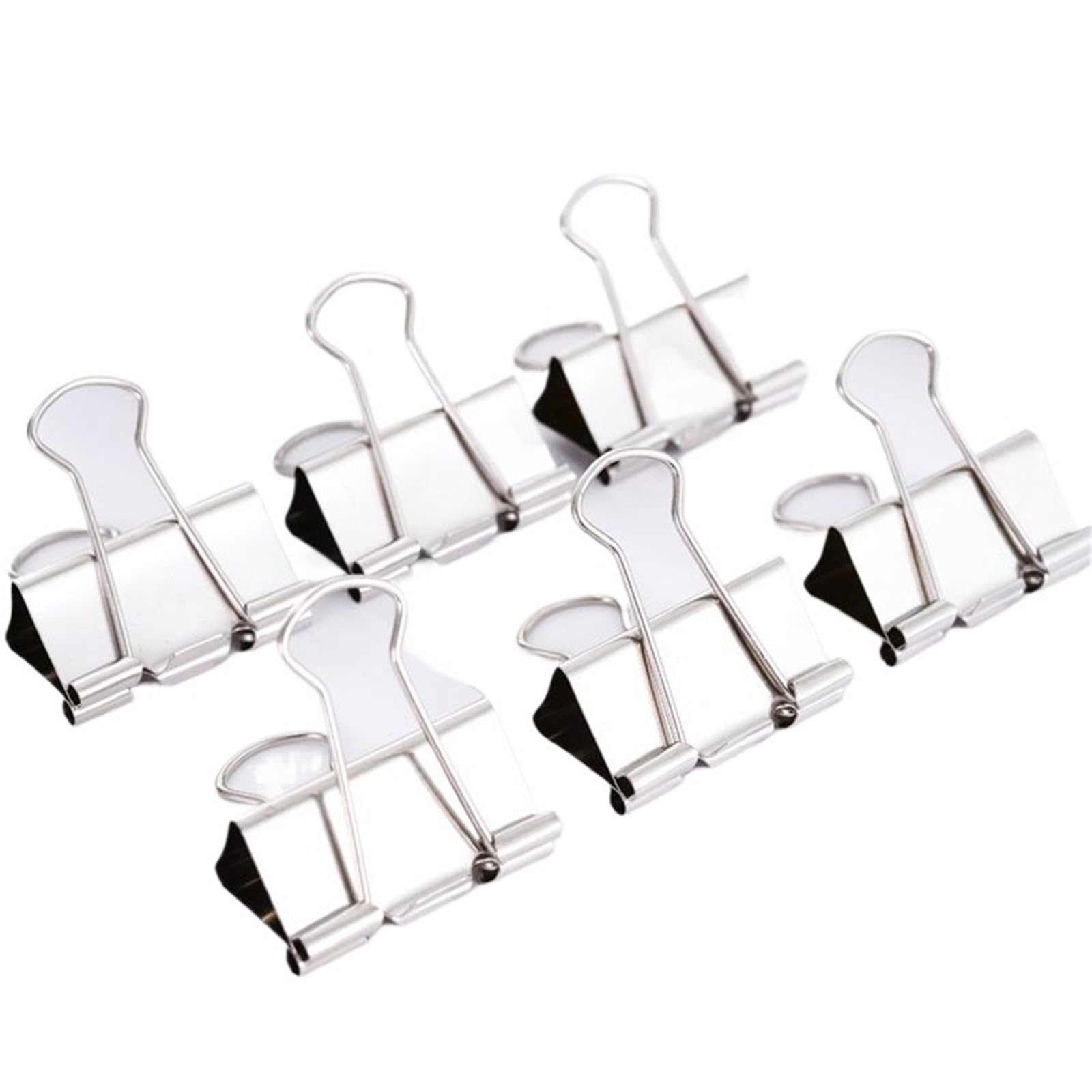 Lot de 60 trombones en métal de 15, 19, 25, 32 mm, pinces argentées pour documents, bureau, école (51 mm-60 pièces)