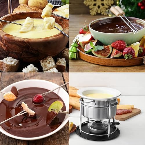 Miniatura 8 de Senzeal 12 tenedores de fondue de acero inoxidable de 9.5 pulgadas para fondue de queso para fondue de chocolate, postre, queso, malvaviscos, carne