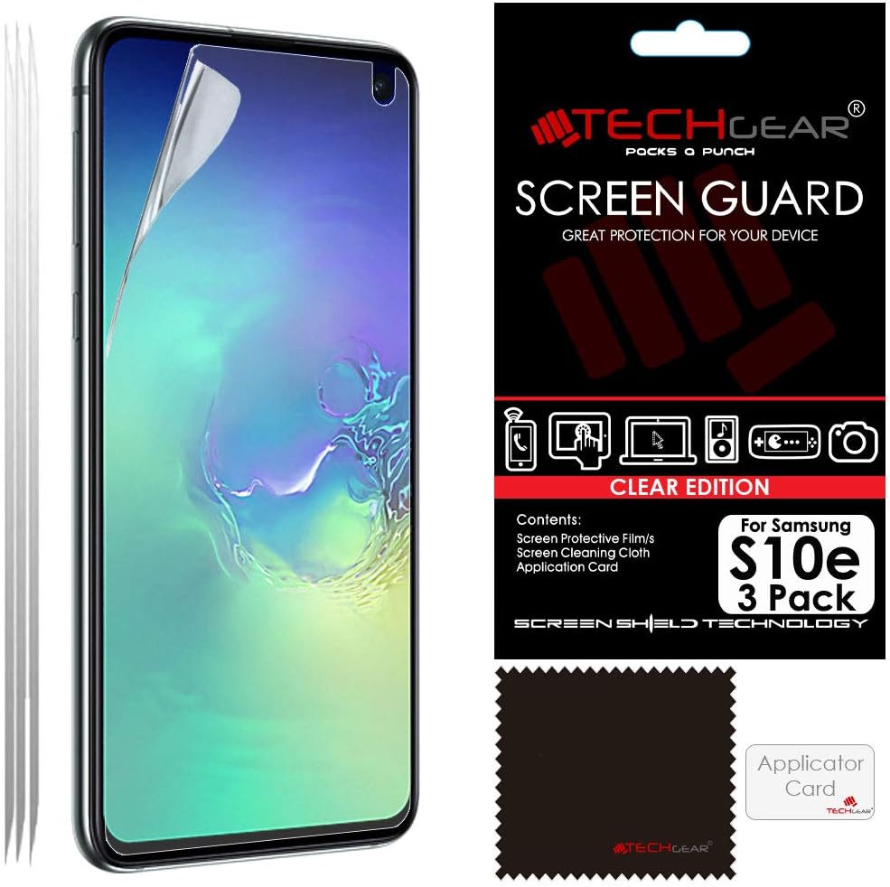 TECHGEAR [3 Pack] Screen Protectors for Samsung Galaxy S10E CLEAR LCD