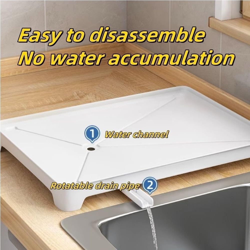 Escurridor de platos con bandeja de goteo extraíble, escurridor de platos de acero inoxidable que ahorra espacio para cocina y comedor, 40 x 30 x 17,5 cm, fácil de limpiar y duradero