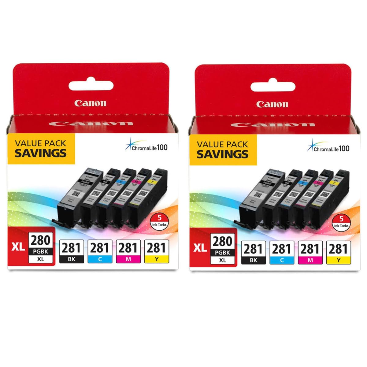 Amazon.com: Canon PGI-280 XL/CLI-281 5 Color Ink Tank Pack for