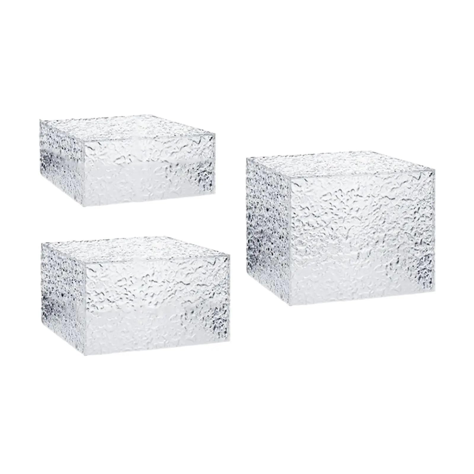 FonHNDG Buffet Riser Cube Display Box Riser 5 Sided for Buffet Table Nesting Stands for Food Cosmetics Collection Collectibles Catering(3 piece set)