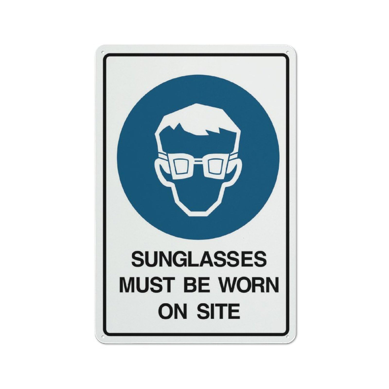 Sunglasses Must Be Worn On Site Sign Warning Tin Sign Home Kitchen Farm Garden Garage Wall Decor 12X8Inch