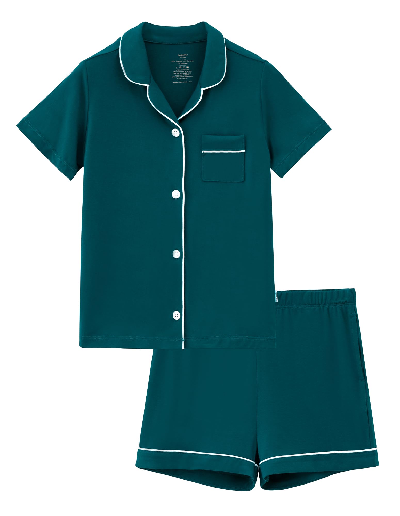 Mommy and Me Pajamas Set Viscose from Bamboo Women Pjs Soft Short Sleeve Tops Shorts Kids Button Down Sleepwear