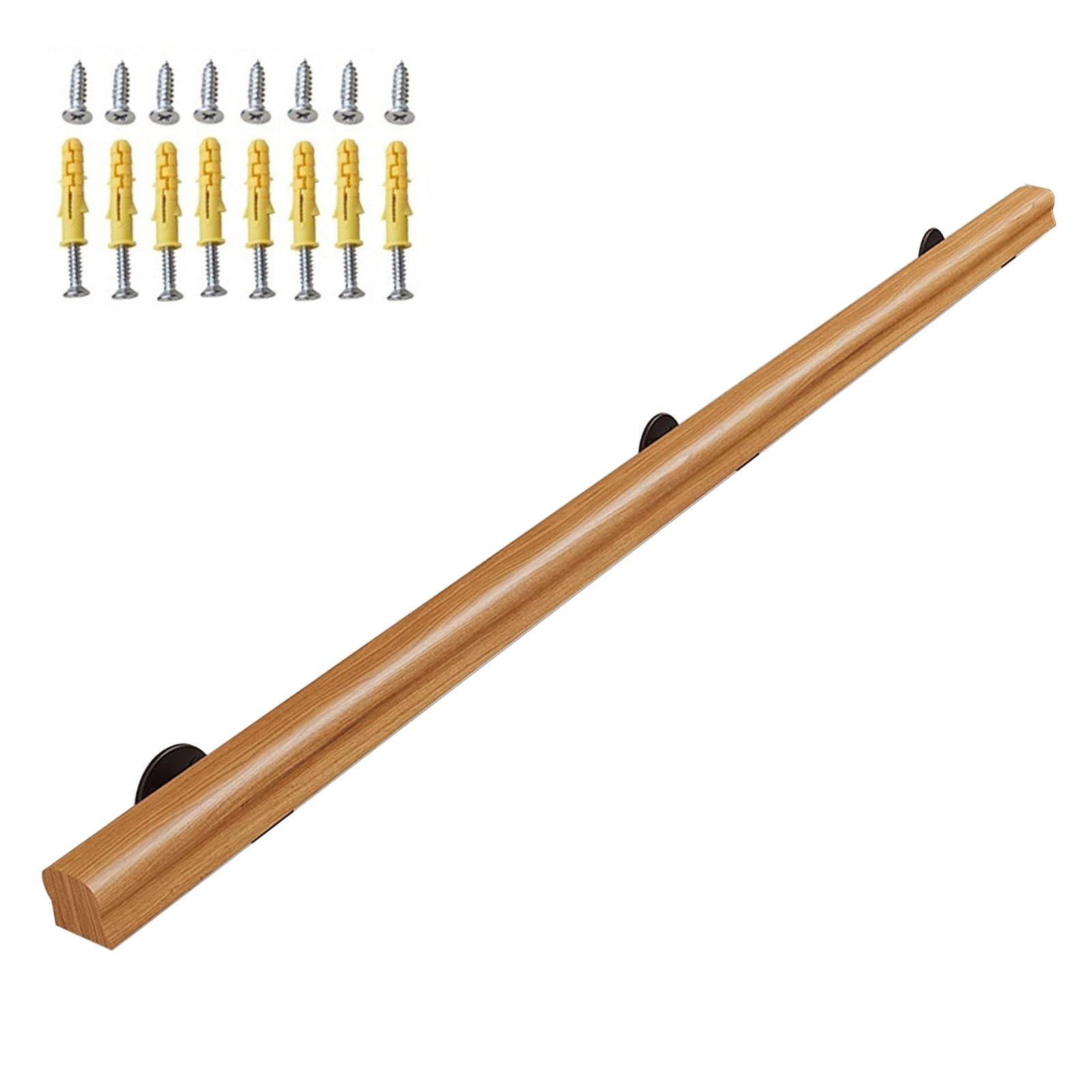 Mains courantes murale en bois de 450cm pour éviter les chutes dans l'escalier du porche